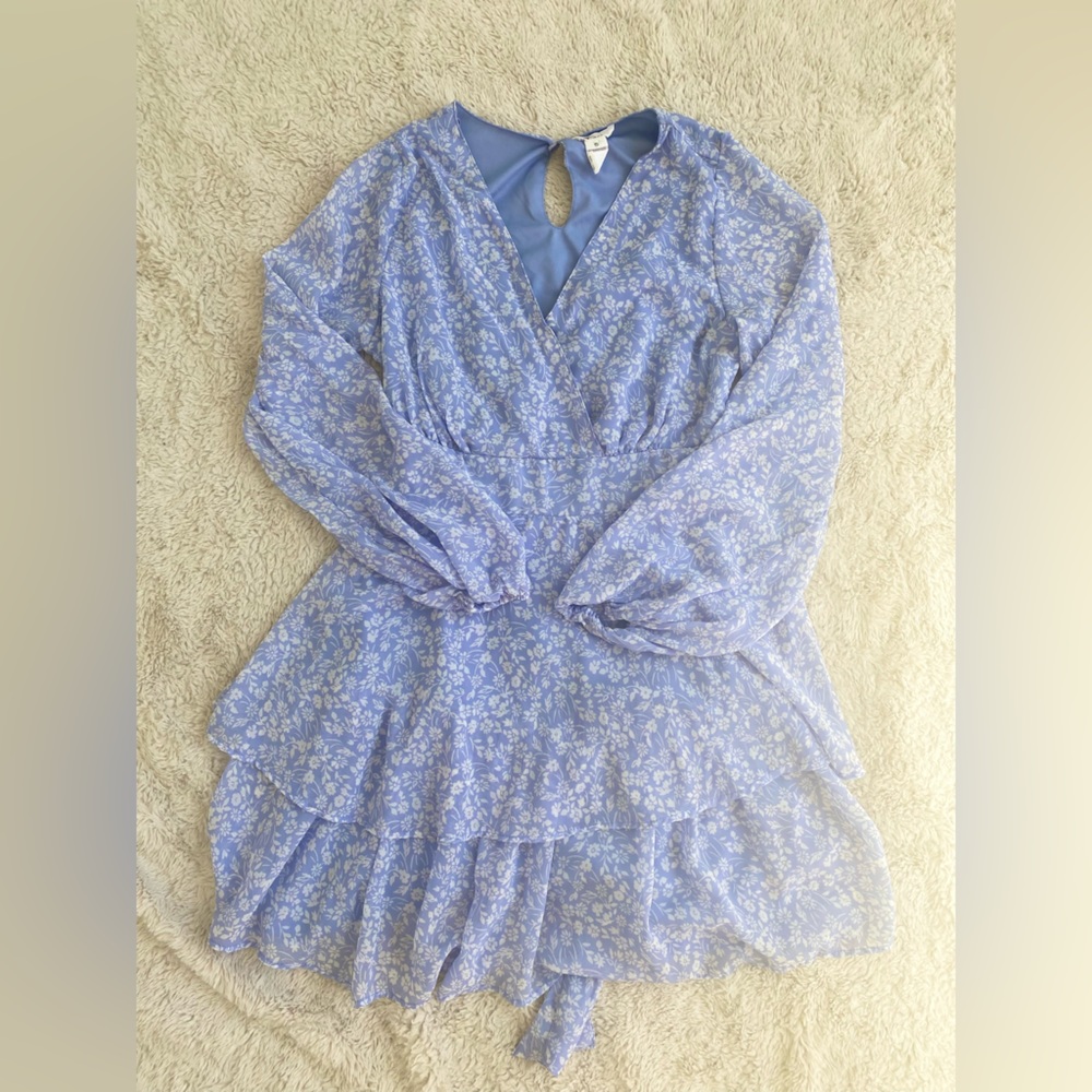 Womens purple/blue flowy dress